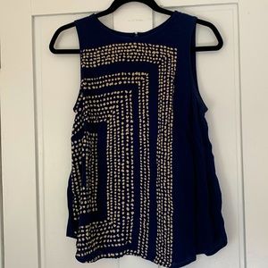 Boden Navy Dotted Tank Top